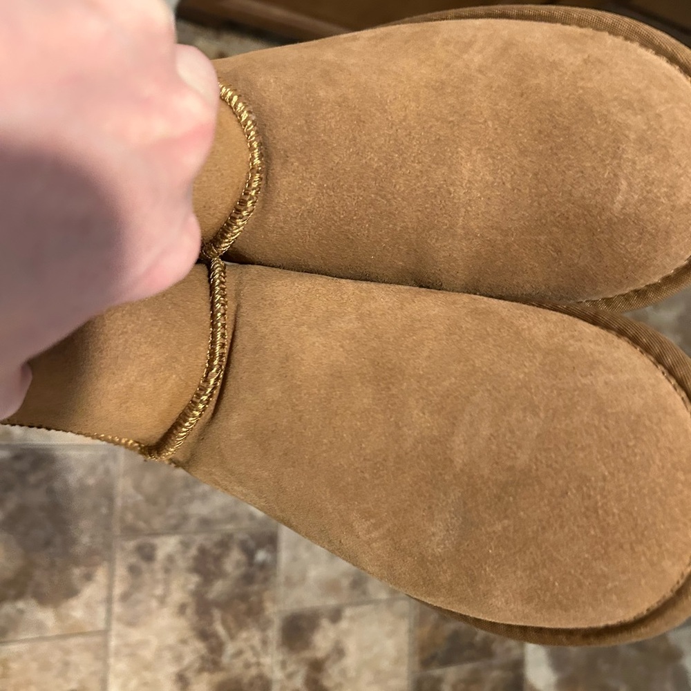 Quince Womens Australian Shearling Mid-Calf Boot Pecan Shoes 8 - Picture 4 of 5